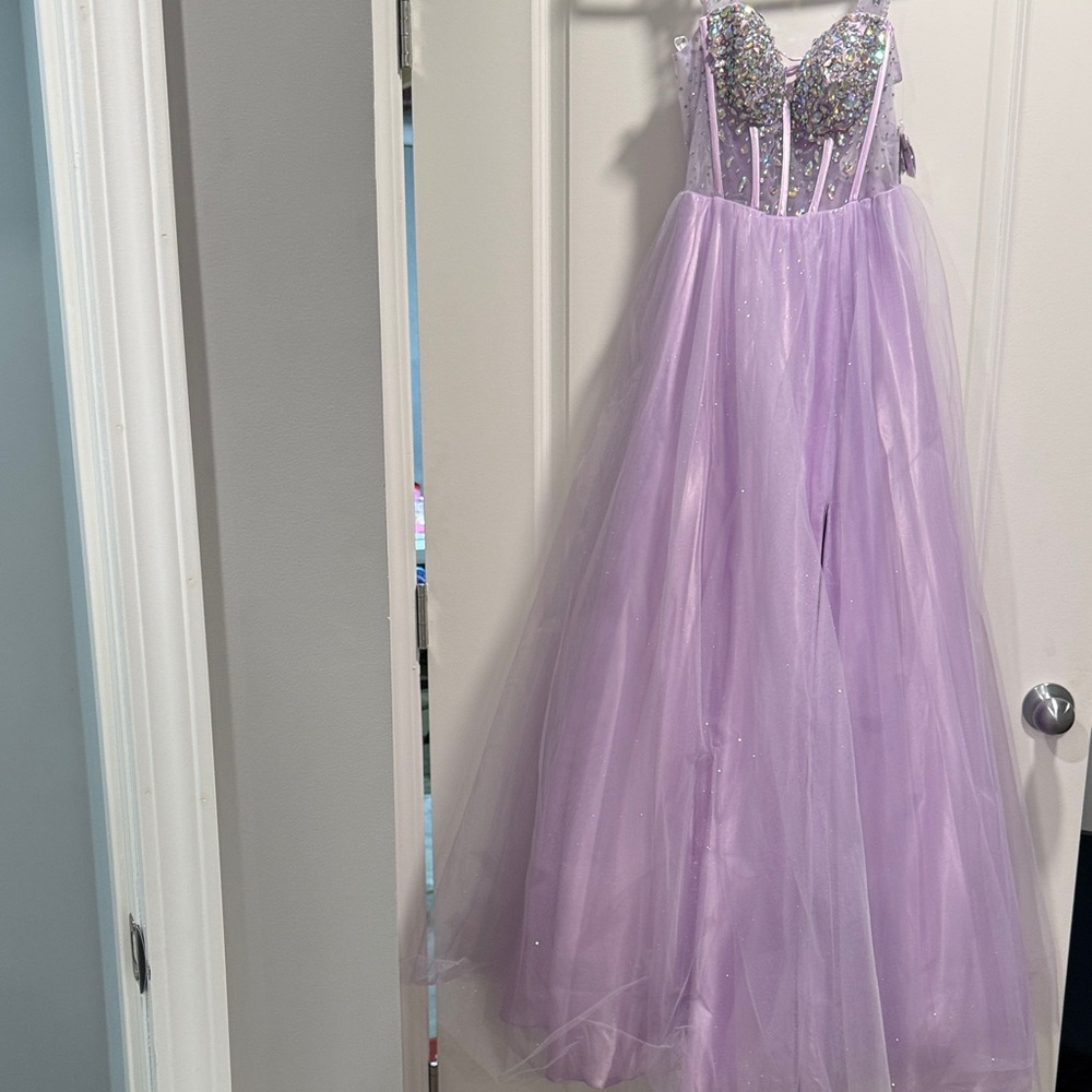 Lilac Sparkle Tulle Formal Dress for Girls